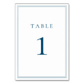 Ocean Blue Classic Minimalist Kaart (Achterkant)
