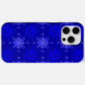 Ocean Blue Compass Roos Case-Mate iPhone Case (Achterkant (horizontaal))
