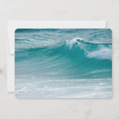 Ocean Blue Custom "Turning 50" Foto Birthday Kaart (Achterkant)