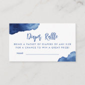 Ocean Blue Diaper Raffle Informatiekaartje (Voorkant)