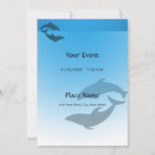 Ocean Blue Dolphin Invitation Kaart (Voorkant)