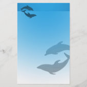 Ocean Blue Dolphins Briefpapier (Voorkant)