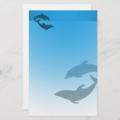 Ocean Blue Dolphins Briefpapier (Voorkant / Achterkant)