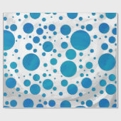 Ocean Blue Dot Pattern Cadeaupapier (Vlak)