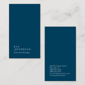 Ocean blue elegant, uniek modern visitekaartje (Voorkant / Achterkant)