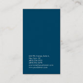 Ocean blue elegant, uniek modern visitekaartje (Achterkant)