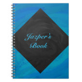 Ocean Blue en Black Monogram Notitieboek (Voorkant)