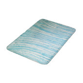 Ocean Blue en White Abstract Badmat (Gekanteld)