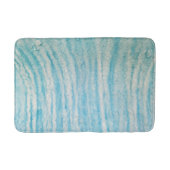 Ocean Blue en White Abstract Badmat (Voorkant)
