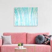 Ocean Blue en White Abstract Canvas Afdruk (Insitu (Woonkamer))