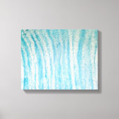 Ocean Blue en White Abstract Canvas afdrukken (Voorkant)