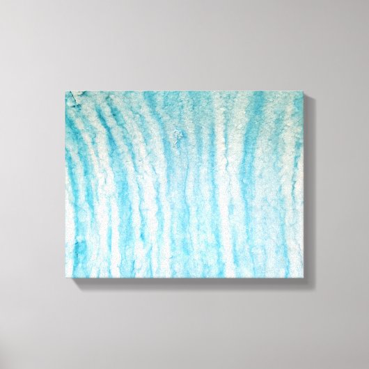 Ocean Blue en White Abstract Canvas afdrukken (Voorkant)