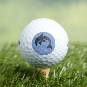  Ocean Blue en white Jumping Dolphin Golfballen (Insitu Shirt)