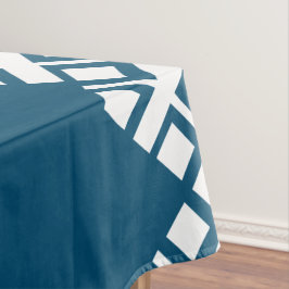 Ocean Blue en White Mono Zig Zag Tafelkleed