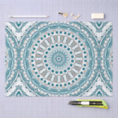 Ocean Blue en White Nautical Mandala Design Tissuepapier (Craft)