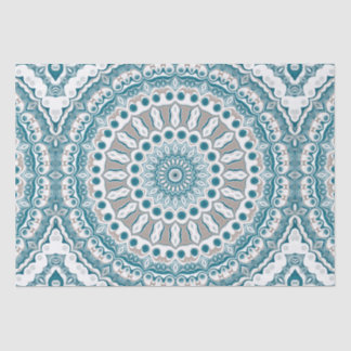Ocean Blue en White Nautical Mandala Design Tissuepapier