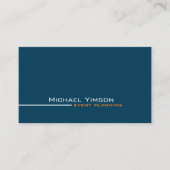 Ocean Blue en White Simple Professional Visitekaartje (Voorkant)