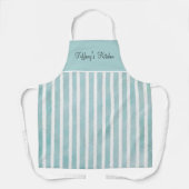 Ocean Blue en White Stripes Schort (Voorkant)