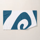 Ocean Blue en White Swirl Wave Bad Handdoek (Handdoek)