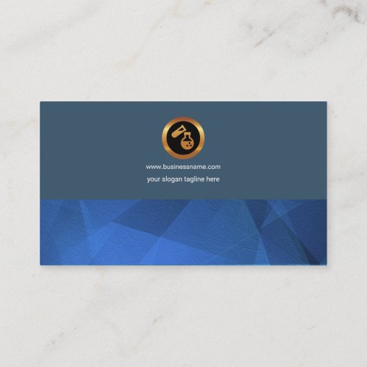 Ocean Blue Exquise Polygon Crystals Pharmacist Visitekaartje (Achterkant)