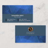 Ocean Blue Exquise Polygon Crystals Pharmacist Visitekaartje (Voorkant / Achterkant)