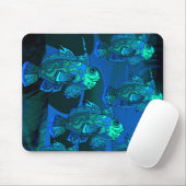 OCEAN BLUE FISH MUISMAT (Met muis)
