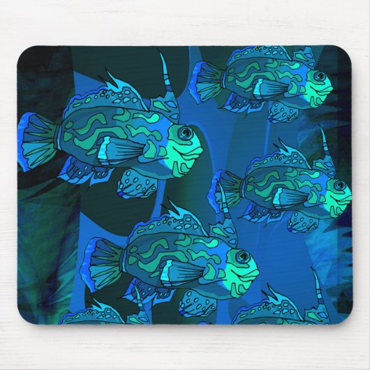 OCEAN BLUE FISH MUISMAT (Voorkant)