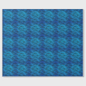 Ocean Blue Fish Pattern voor vissers Cadeaupapier (Vlak)