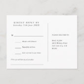 Ocean Blue Floral Song Request RSVP Briefkaart (Achterkant)