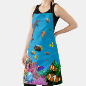 Ocean Blue Frutiger Aero Apron Schort (Insitu)