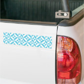Ocean Blue Geometric Deco Pattern Bumpersticker (Op Truck)