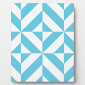 Ocean Blue Geometric Deco Pattern Fotoplaat (Voorkant)