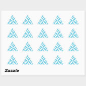 Ocean Blue Geometric Deco Pattern Sticker (Vel)