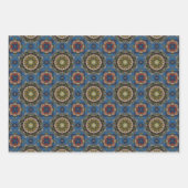Ocean blue geometrisch patroon No1 Inpakpapier Vel (Voorkant 2)