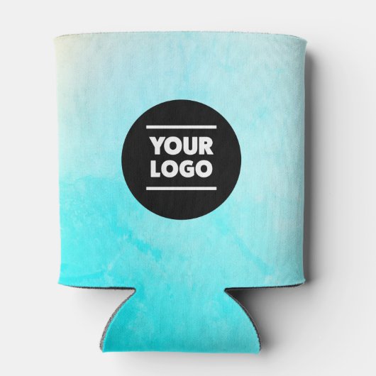 Ocean Blue Gepersonaliseerd Logo Blikjeskoeler (Achterkant)