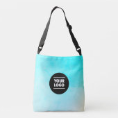 Ocean Blue Gepersonaliseerd Logo Crossbody Tas (Achterkant)
