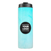 Ocean Blue Gepersonaliseerd Logo Thermosbeker (Voorkant)