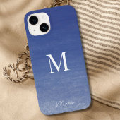 Ocean Blue Gepersonaliseerde Monogram Naam Case-Mate iPhone Case