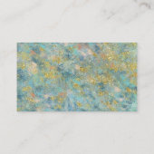 Ocean Blue Gold Abstract Visitekaartje (Achterkant)