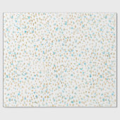 Ocean Blue Gold Sand-Stippen Cadeaupapier (Vlak)