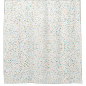 Ocean Blue Gold Sand Stippen Douchegordijn (Voorkant)