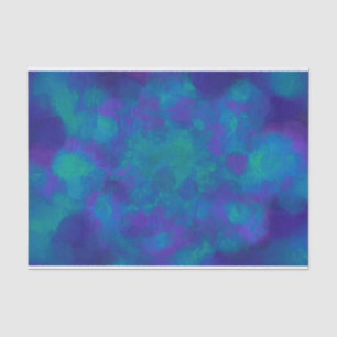 Ocean Blue Green Blauwgroen Nautical Waterverf Abs Tissuepapier