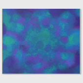 Ocean Blue Green Blauwgroen Waterverf Nautical Abs Cadeaupapier (Vlak)