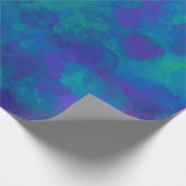 Ocean Blue Green Blauwgroen Waterverf Nautical Abs Cadeaupapier (Hoek)