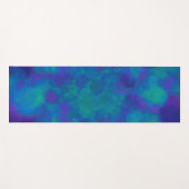 Ocean Blue Green Blauwgroen Waterverf Nautical Abs Yogamat (Voorkant (horizontaal))