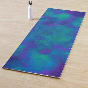 Ocean Blue Green Blauwgroen Waterverf Nautical Abs Yogamat
