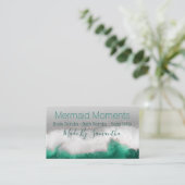 Ocean Blue Green Handmade Bath Bomb Soak Soep Visitekaartje (Staand voorkant)