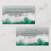 Ocean Blue Green Handmade Bath Bomb Soak Soep Visitekaartje (Voorkant / Achterkant)