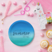 Ocean Blue Green Summer Party Papieren Bordje (Feest)