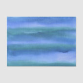 Ocean Blue Green Waterverf Tissuepapier (Voorkant)